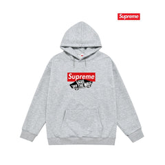 Cross border high version trendy brand Supreme letter printed hooded sweatshirt jacket, classic BOX looped hoodie for men and women (6)