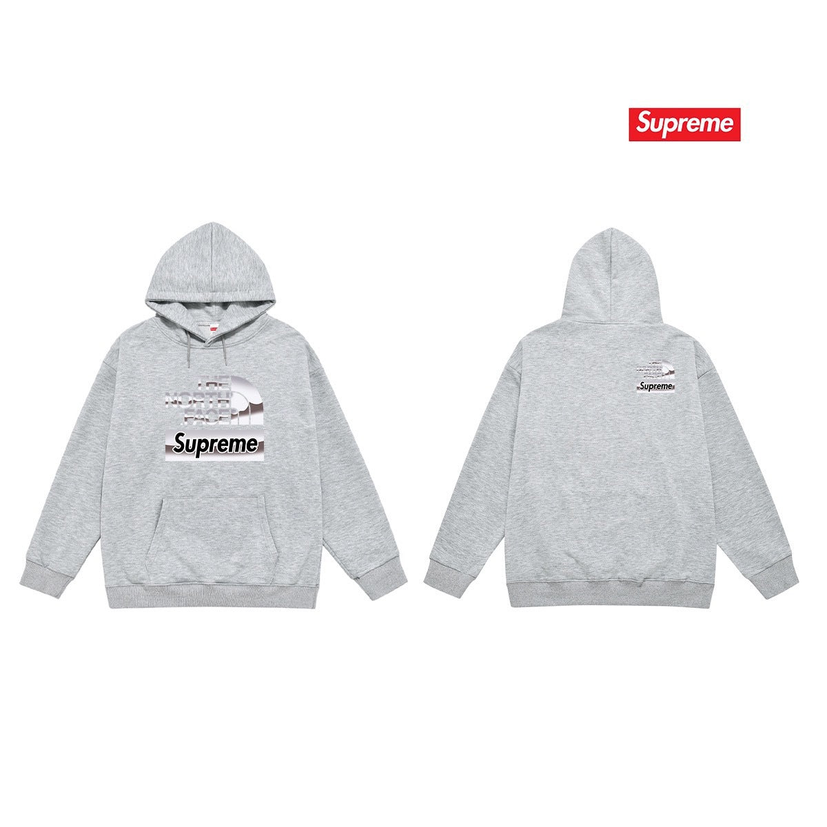 Cross border high version trendy brand Supreme letter printed hooded sweatshirt jacket, classic BOX looped hoodie for men and women (18)