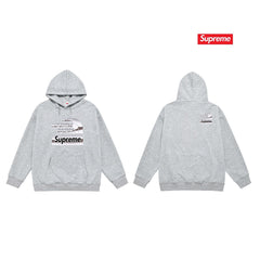 Cross border high version trendy brand Supreme letter printed hooded sweatshirt jacket, classic BOX looped hoodie for men and women (18)