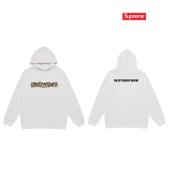Cross border high version trendy brand Supreme letter printed hooded sweatshirt jacket, classic BOX looped hoodie for men and women (2)