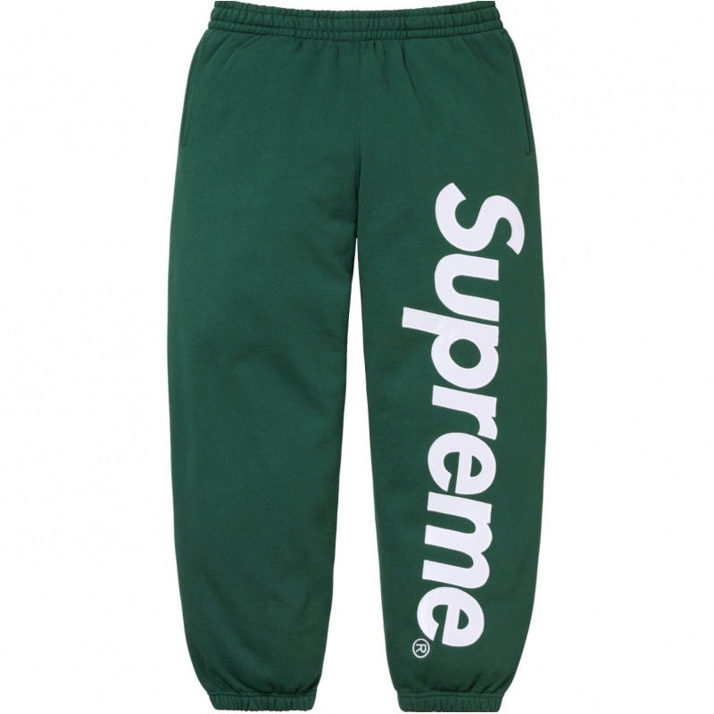 SUPREME Trendy SWEATPANTS Street Street Trendy Men's Loose Velvet Waist Pants Leg Tight Sports Pants Casual (7)