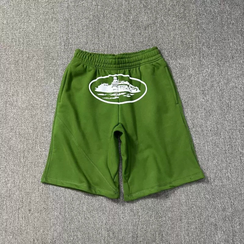 High version CORTEIZ Devil Island printed casual shorts, high street American sports loose men's and women's five quarter pants ins (7)