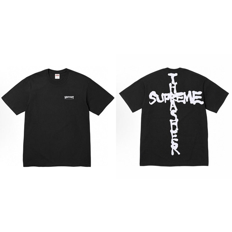 Cross border supply, foreign trade wholesale, trendy brand Supreme, short sleeved American BOX, classic 240g top, T-shirt with half sleeves, 10 (10)