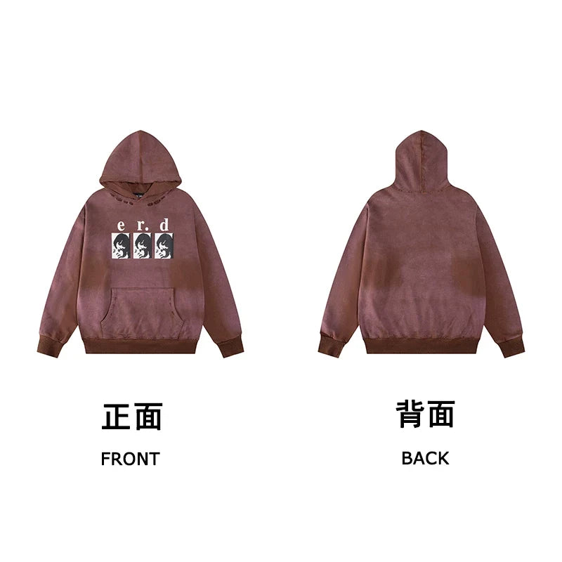Erd hooded sweatshirt melancholic rich second-generation versatile loose hoodie trendy ins autumn/winter 2025 new European and American fashion brand (26)