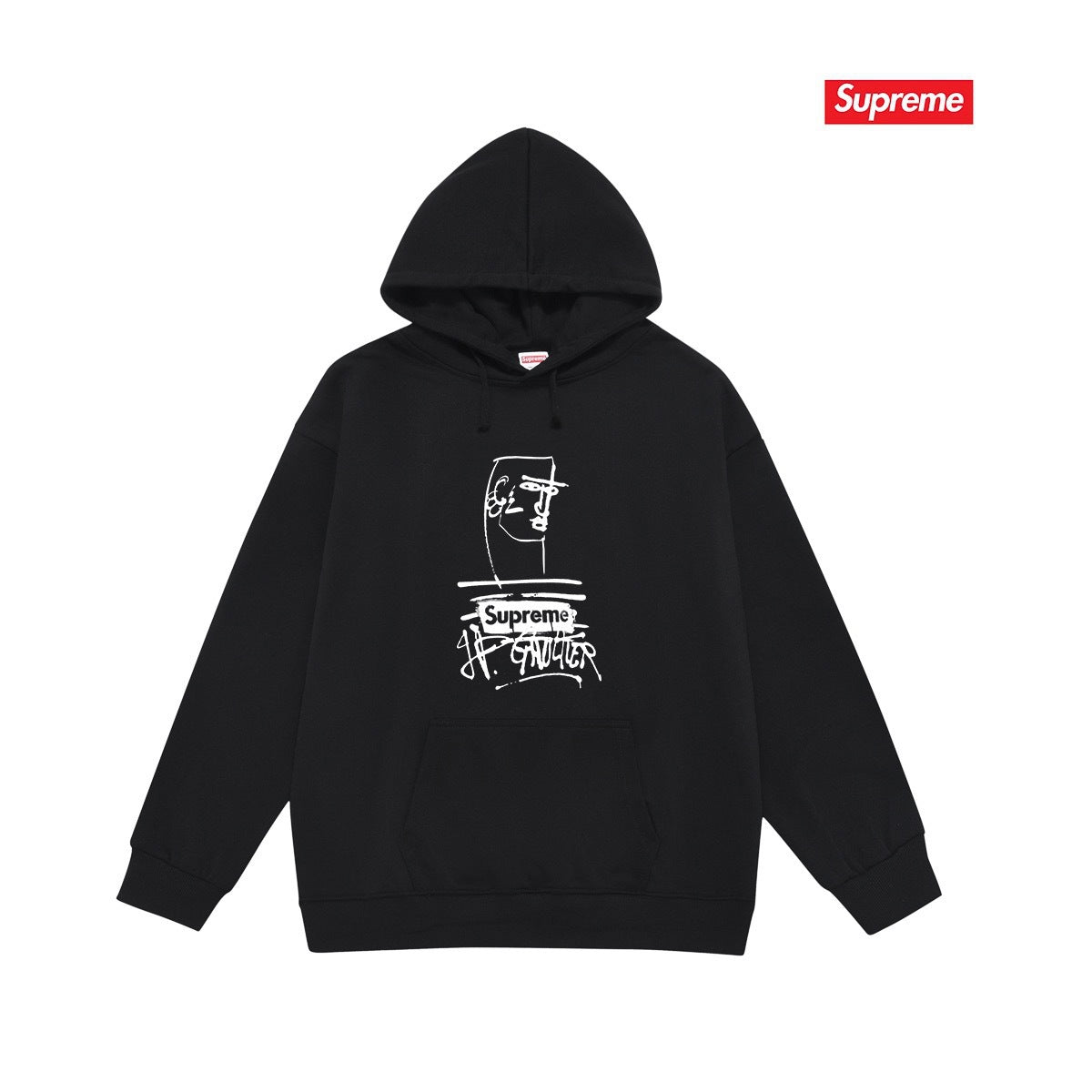 Cross border high version trendy brand Supreme letter printed hooded sweatshirt jacket, classic BOX looped hoodie for men and women (46)