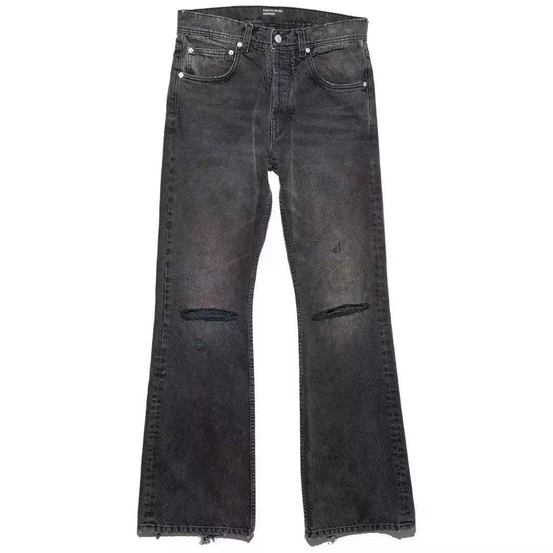 ERD25ss new melancholic second-generation knife cut hole hand-painted distressed jeans and pants in stock