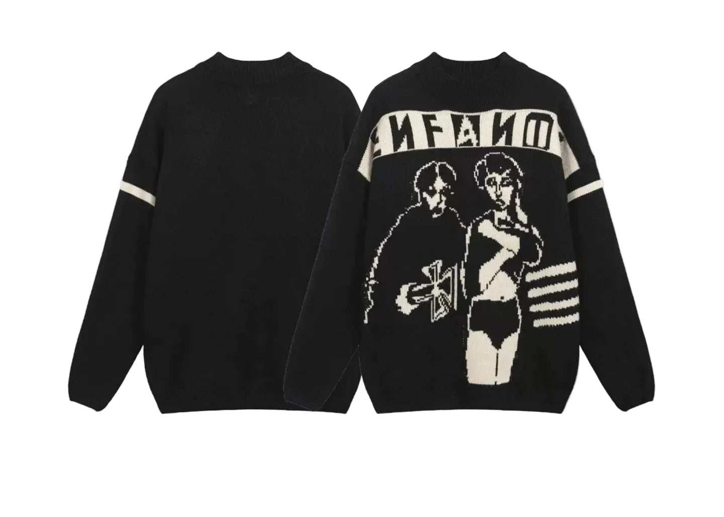ERD's melancholic second-generation American niche cashmere blend jacket, knitted sweater, round neck men's and women's fashion (10)