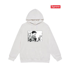 Cross border high version trendy brand Supreme letter printed hooded sweatshirt jacket, classic BOX looped hoodie for men and women (41)
