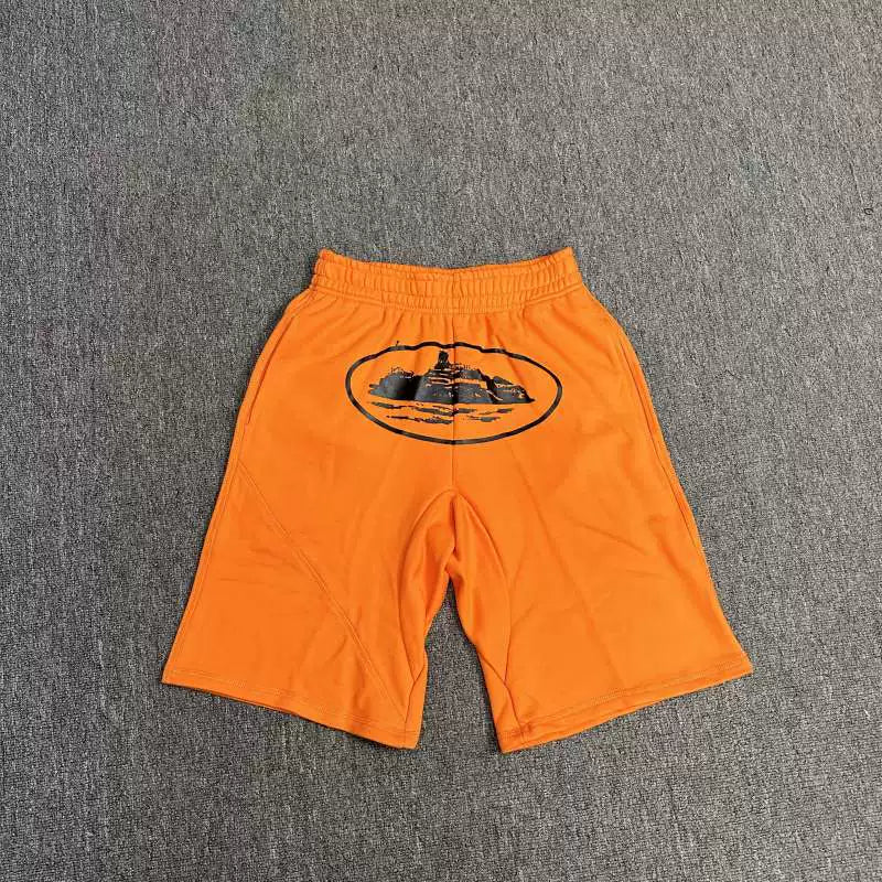 High version CORTEIZ Devil Island printed casual shorts, high street American sports loose men's and women's five quarter pants ins (2)