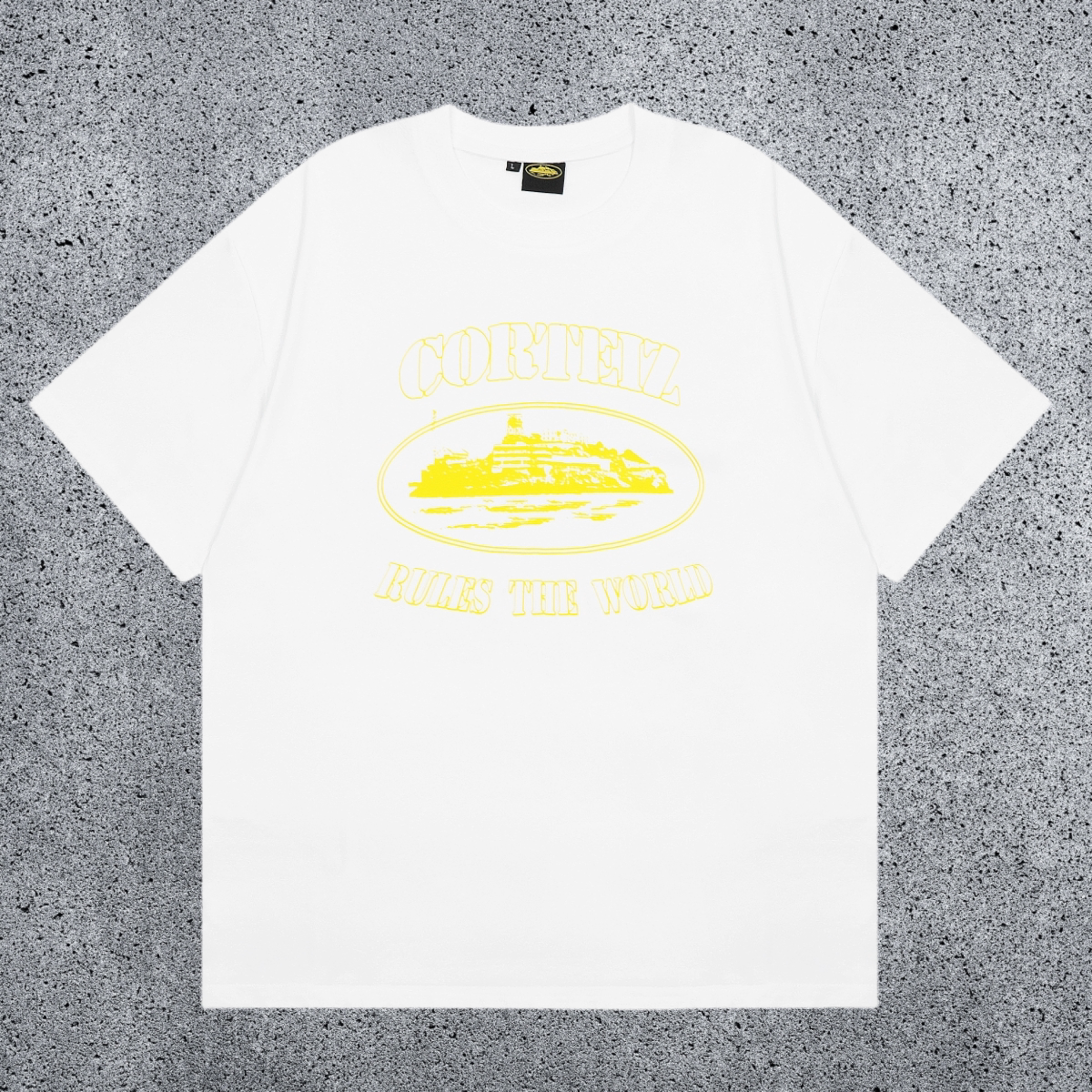 CORTEIZ Devil's Island Short sleeved Cotton Round Neck Printed American Street Loose T-shirt 2024 Spring New INS Trendy Brand (2)