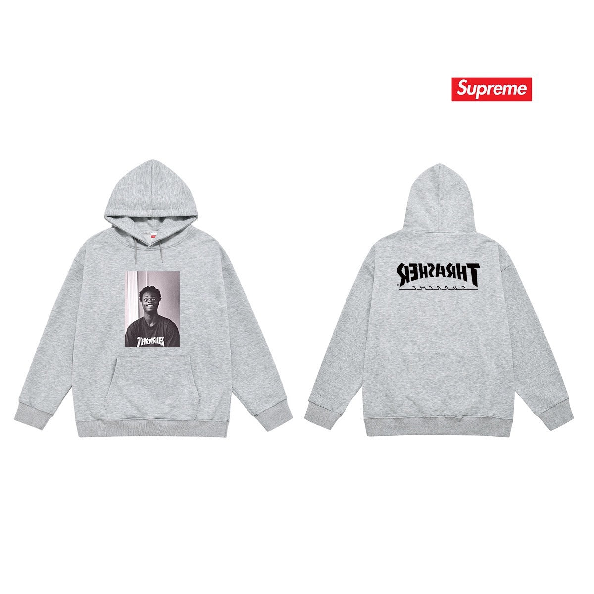 Cross border high version trendy brand Supreme letter printed hooded sweatshirt jacket, classic BOX looped hoodie for men and women (72)