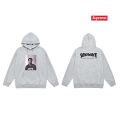 Cross border high version trendy brand Supreme letter printed hooded sweatshirt jacket, classic BOX looped hoodie for men and women (72)