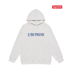 Cross border high version trendy brand Supreme letter printed hooded sweatshirt jacket, classic BOX looped hoodie for men and women (35)