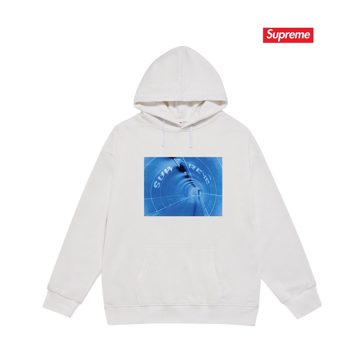 Cross border high version trendy brand Supreme letter printed hooded sweatshirt jacket, classic BOX looped hoodie for men and women (32)