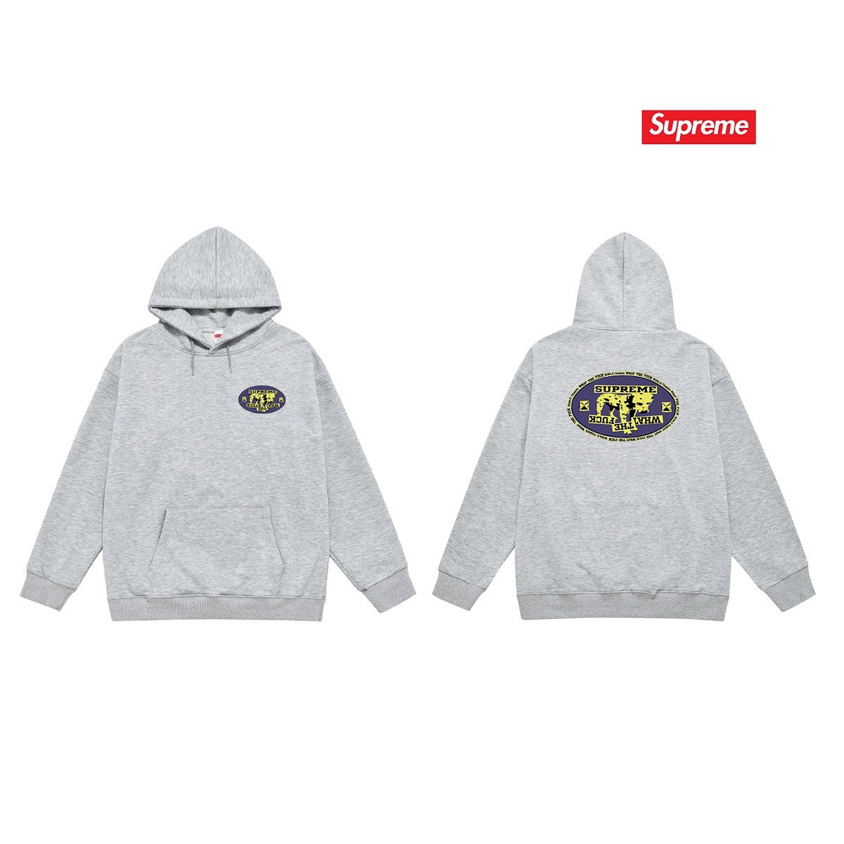 Cross border high version trendy brand Supreme letter printed hooded sweatshirt jacket, classic BOX looped hoodie for men and women (66)