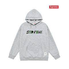 Cross border high version trendy brand Supreme letter printed hooded sweatshirt jacket, classic BOX looped hoodie for men and women (51)