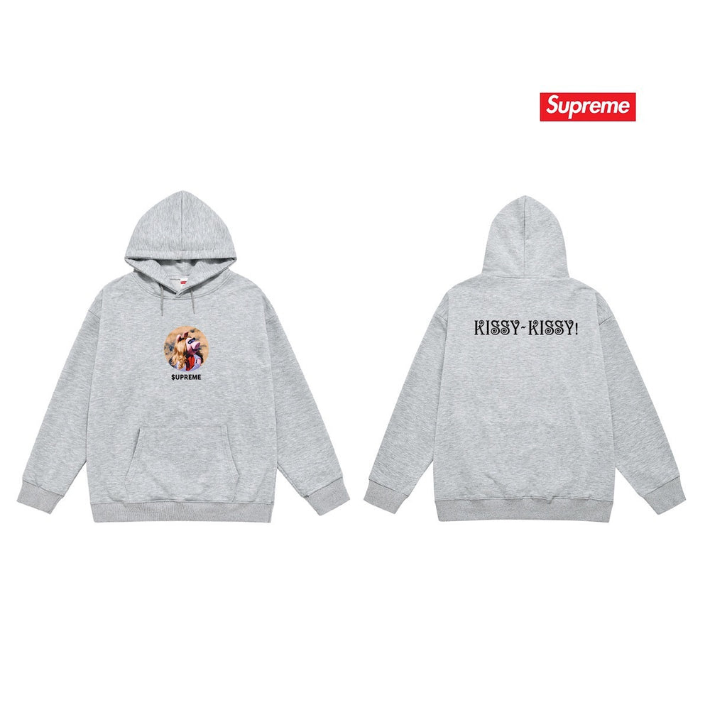Cross border high version trendy brand Supreme letter printed hooded sweatshirt jacket, classic BOX looped hoodie for men and women (63)