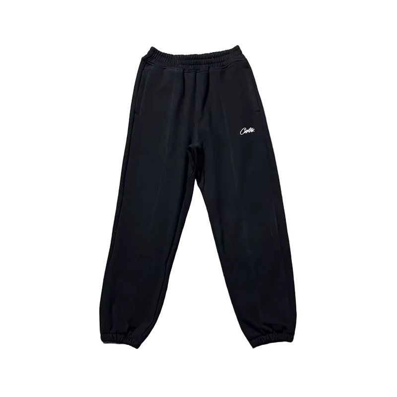 Corteiz Minimally Embroidered Logo High Street Men's and Women's Loose Trendy Round Neck Thick Cotton T Casual Pants Set (8)