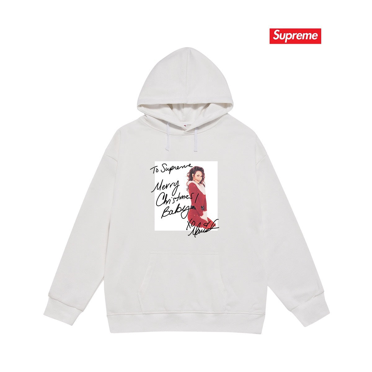 Cross border high version trendy brand Supreme letter printed hooded sweatshirt jacket, classic BOX looped hoodie for men and women (59)
