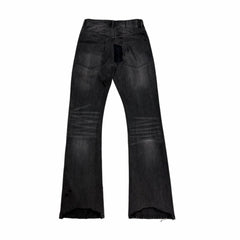 ERD 24FW Melancholic Rich Second Generation Black Corduroy Patch Damaged Embroidered Party Pants