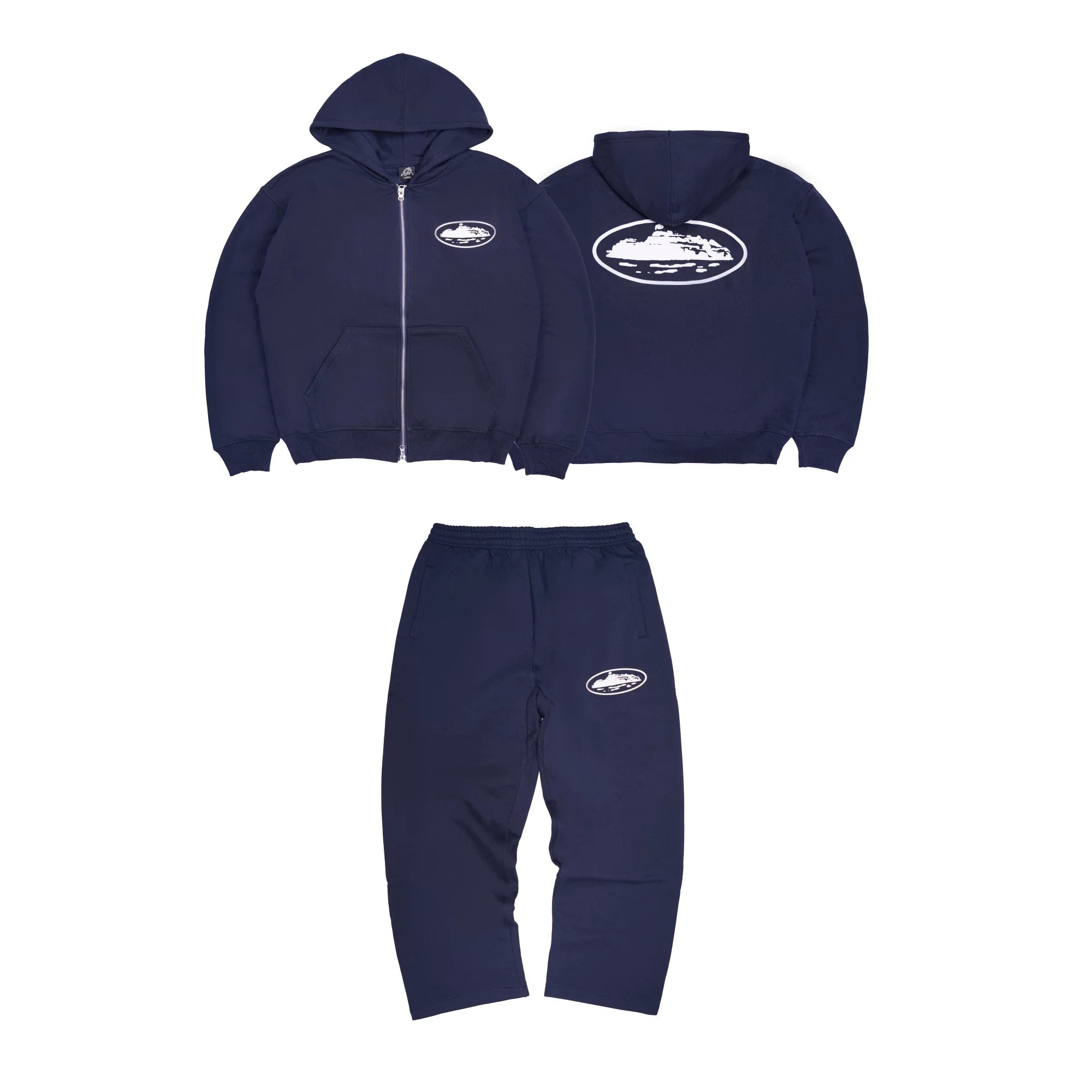 CORTEIZ Devil's Island Coat BOXY Short Wide Hoodie BAGGY Pants Hoodie Set American Hip Hop (15)