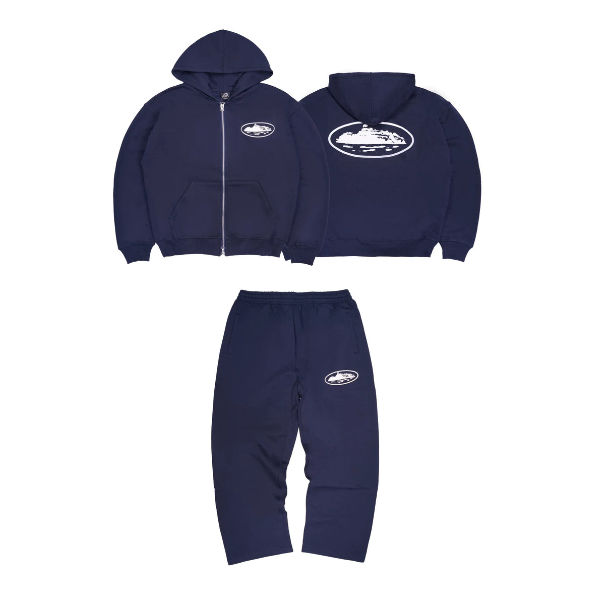 CORTEIZ Devil's Island Coat BOXY Short Wide Hoodie BAGGY Pants Hoodie Set American Hip Hop (15)