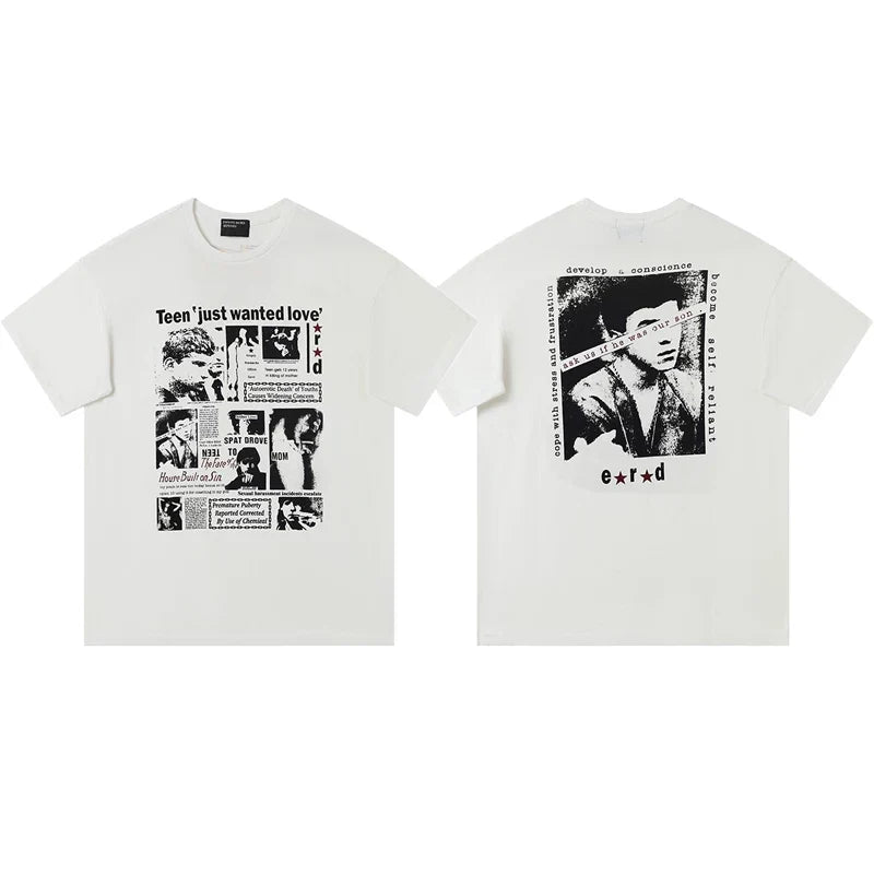 ERD melancholic rich second-generation washed old vtg short sleeved American trendy brand cleanfit heavyweight high street T-shirt for men (49)
