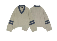 ERD's melancholic second-generation American niche cashmere blend jacket, knitted sweater, round neck men's and women's fashion (8)
