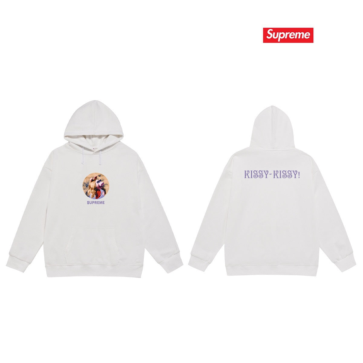 Cross border high version trendy brand Supreme letter printed hooded sweatshirt jacket, classic BOX looped hoodie for men and women (62)