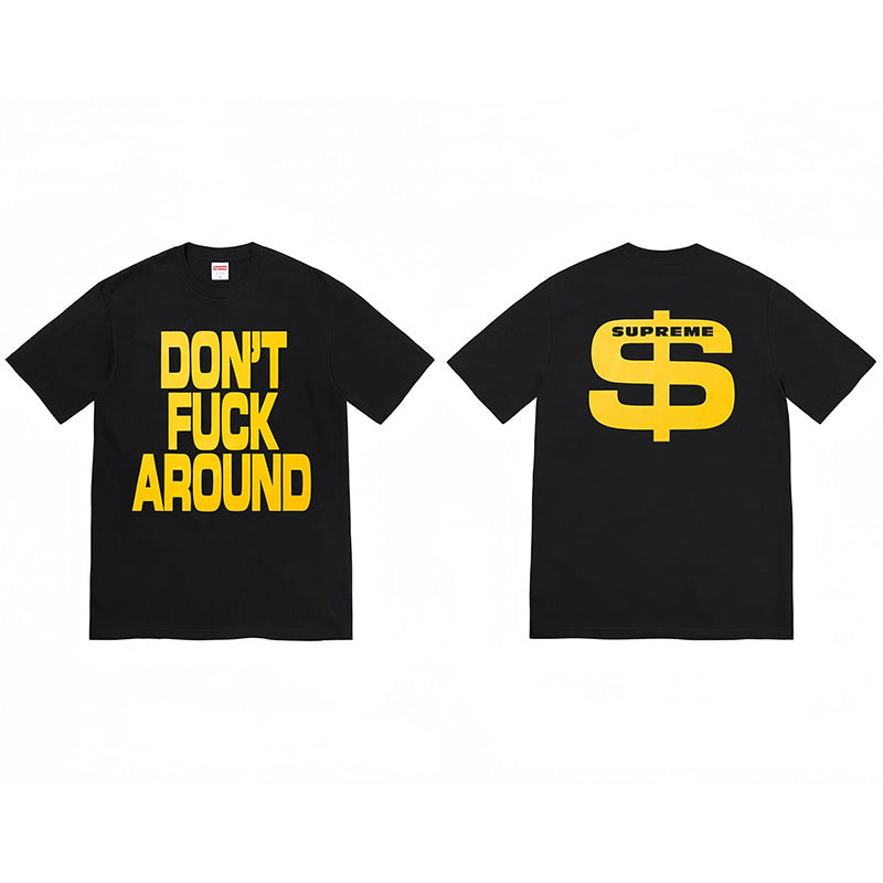 Heavy Cross border Trendy Supreme Letter Printed T-shirt BOX Round Neck Short Sleeve Men's and Women's Loose Casual T-shirt Men's and Women's (21)
