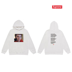Cross border high version trendy brand Supreme letter printed hooded sweatshirt jacket, classic BOX looped hoodie for men and women (68)