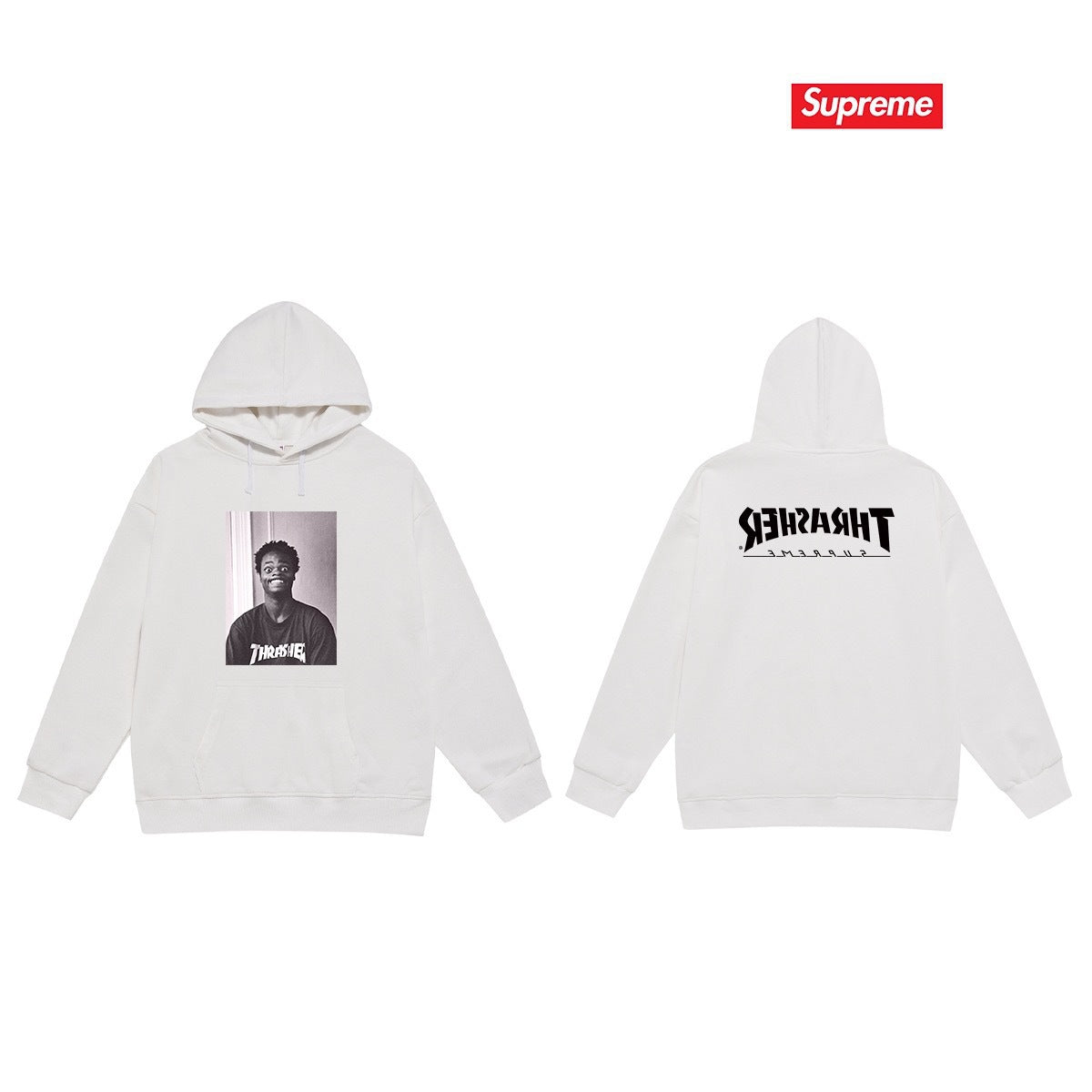 Cross border high version trendy brand Supreme letter printed hooded sweatshirt jacket, classic BOX looped hoodie for men and women (71)