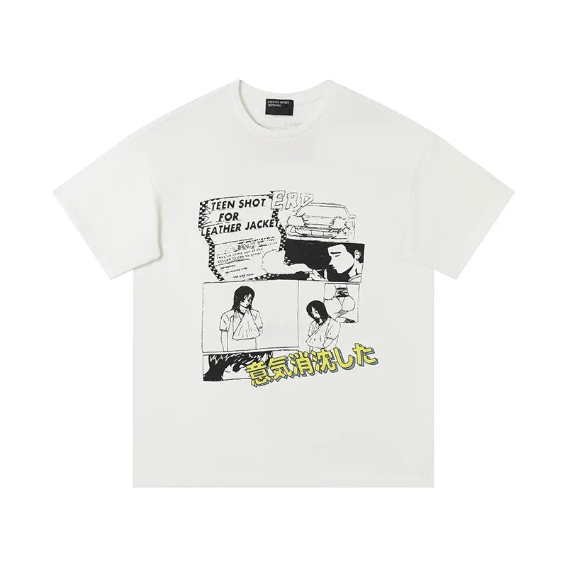 ERD melancholic rich second-generation washed old vtg short sleeved American trendy brand cleanfit heavyweight high street T-shirt for men (44)