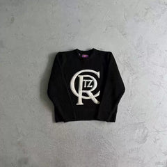 Corteiz Vibe European American cross-border personalized street Y2K loose pullover sweater round neck knit sweater ins (7)