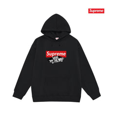 Cross border high version trendy brand Supreme letter printed hooded sweatshirt jacket, classic BOX looped hoodie for men and women (4)