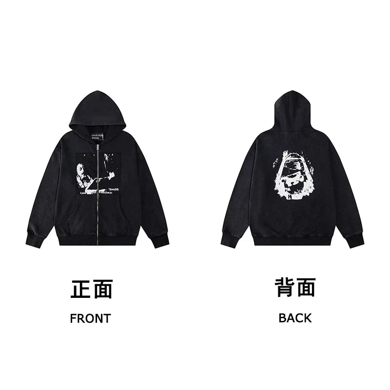 Erd hooded sweatshirt melancholic rich second-generation versatile loose hoodie trendy ins autumn/winter 2025 new European and American fashion brand (61)