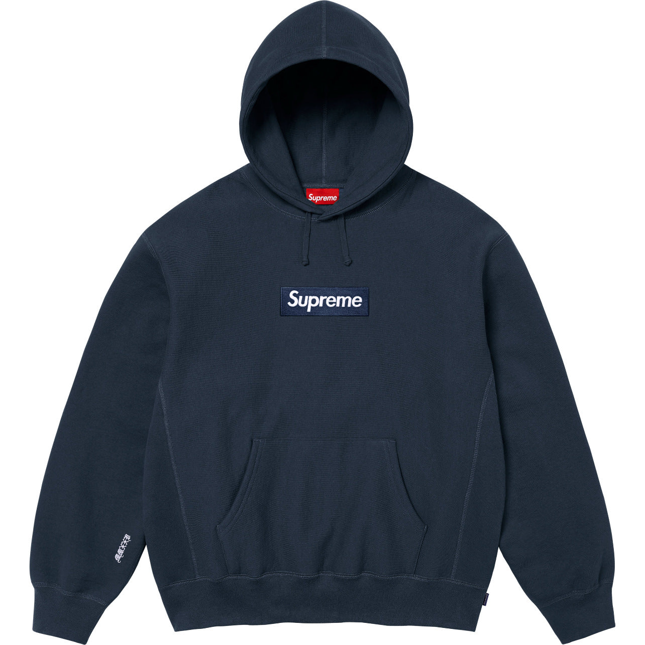 Supreme潮牌连帽卫衣男秋冬加绒宽松街头嘻哈外套纯色长袖套头衫 (30)