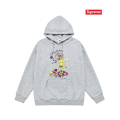 Cross border high version trendy brand Supreme letter printed hooded sweatshirt jacket, classic BOX looped hoodie for men and women (39)