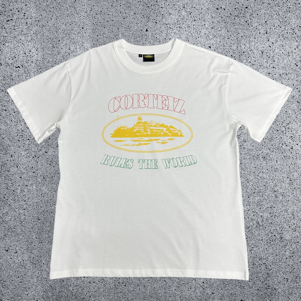 CORTEIZ Devil's Island Short sleeved Cotton Round Neck Printed American Street Loose T-shirt 2024 Spring New INS Trendy Brand (8)