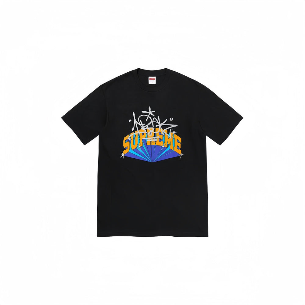 Heavy Cross border Trendy Supreme Letter Printed T-shirt BOX Round Neck Short Sleeve Men's and Women's Loose Casual T-shirt Men's and Women's (22)