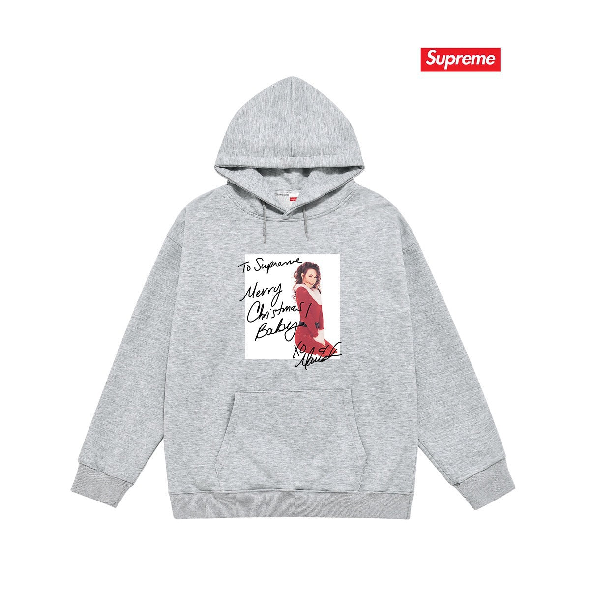 Cross border high version trendy brand Supreme letter printed hooded sweatshirt jacket, classic BOX looped hoodie for men and women (60)