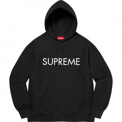 Supreme潮牌连帽卫衣男秋冬加绒宽松街头嘻哈外套纯色长袖套头衫 (20)