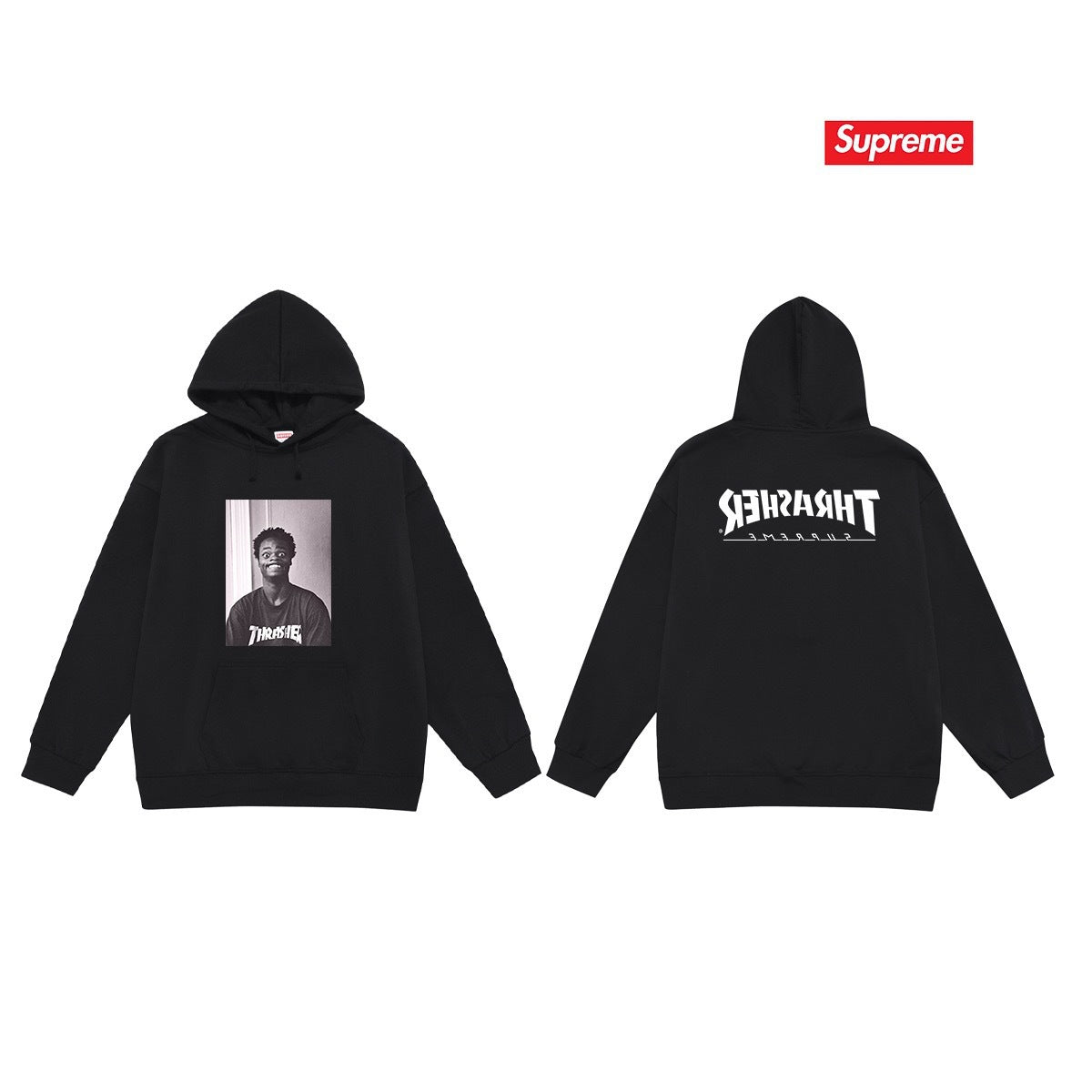 Cross border high version trendy brand Supreme letter printed hooded sweatshirt jacket, classic BOX looped hoodie for men and women (70)