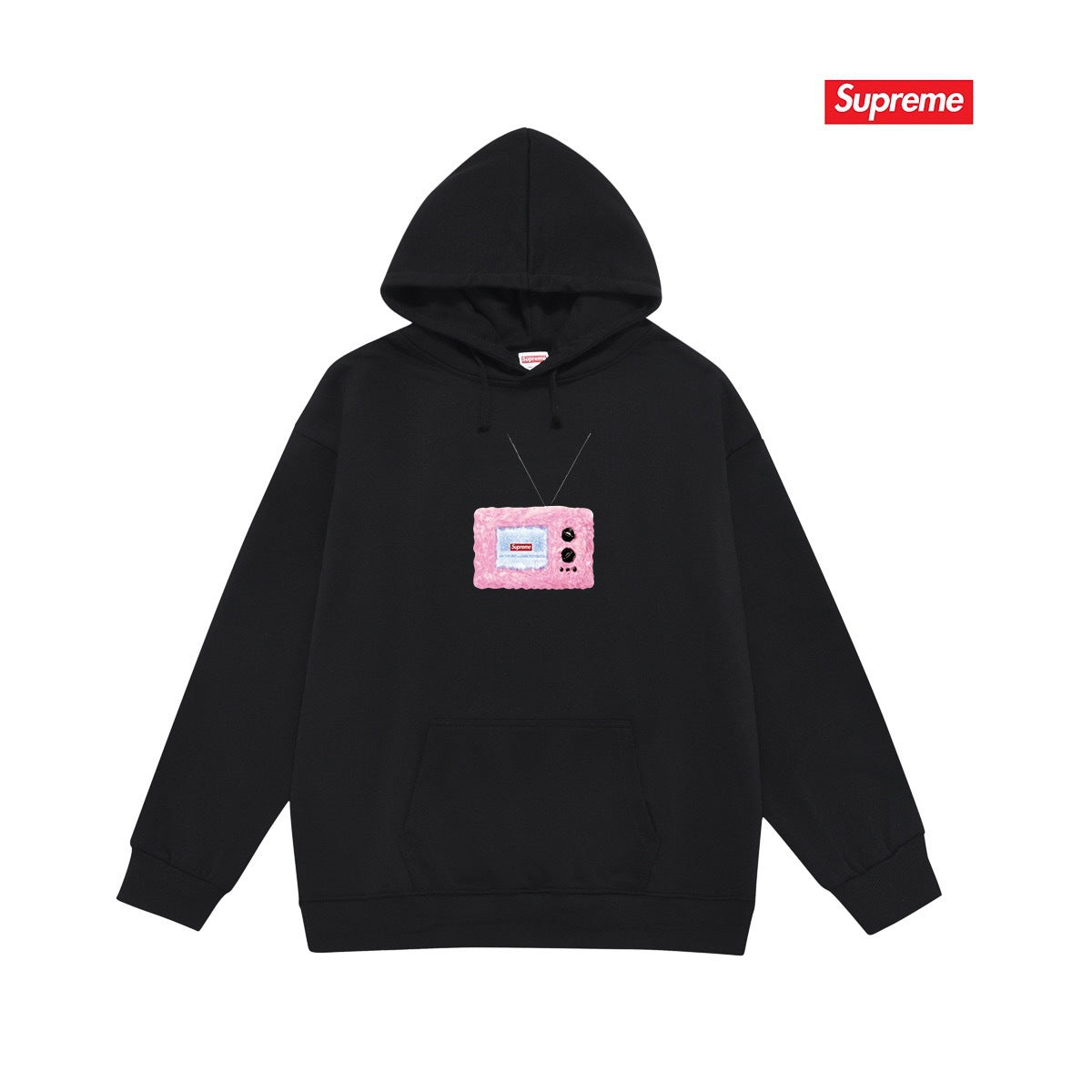 Cross border high version trendy brand Supreme letter printed hooded sweatshirt jacket, classic BOX looped hoodie for men and women (52)