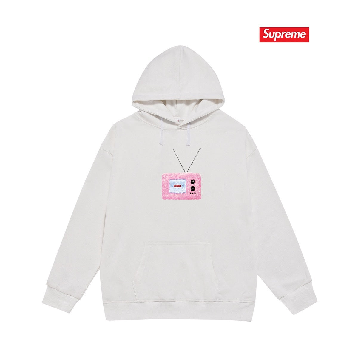 Cross border high version trendy brand Supreme letter printed hooded sweatshirt jacket, classic BOX looped hoodie for men and women (53)