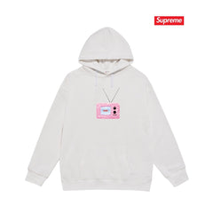 Cross border high version trendy brand Supreme letter printed hooded sweatshirt jacket, classic BOX looped hoodie for men and women (53)