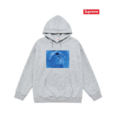 Cross border high version trendy brand Supreme letter printed hooded sweatshirt jacket, classic BOX looped hoodie for men and women (33)