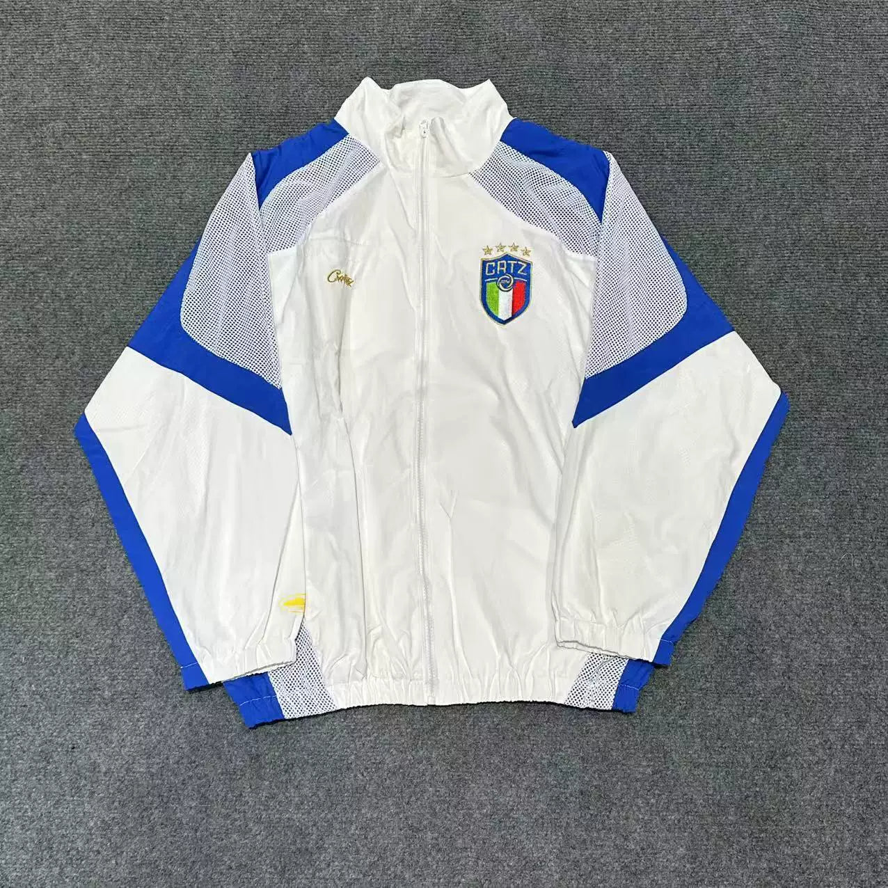 Corteiz Devil's Island Embroidered LOGO Woven Casual Sports Set Spring Thin Pants Pulling Jacket (1)