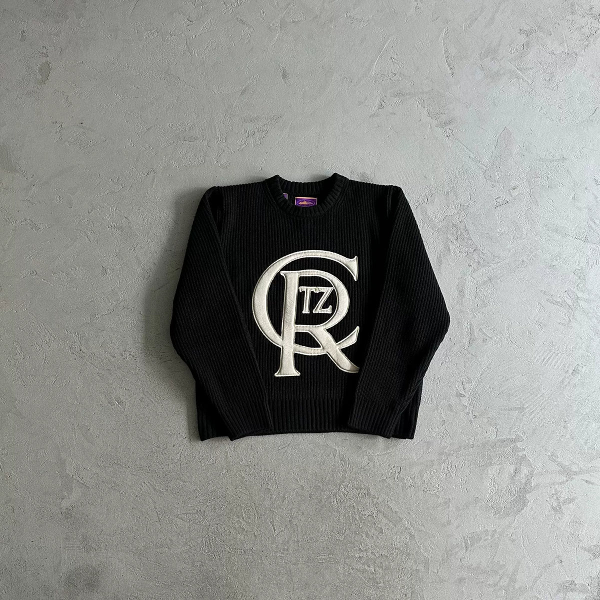 Corteiz American Street Hip Hop Embroidered Alphabet Stand up Collar Pulley Cardigan Knitted Sweater Men's Trendy Brand Jacket (9)