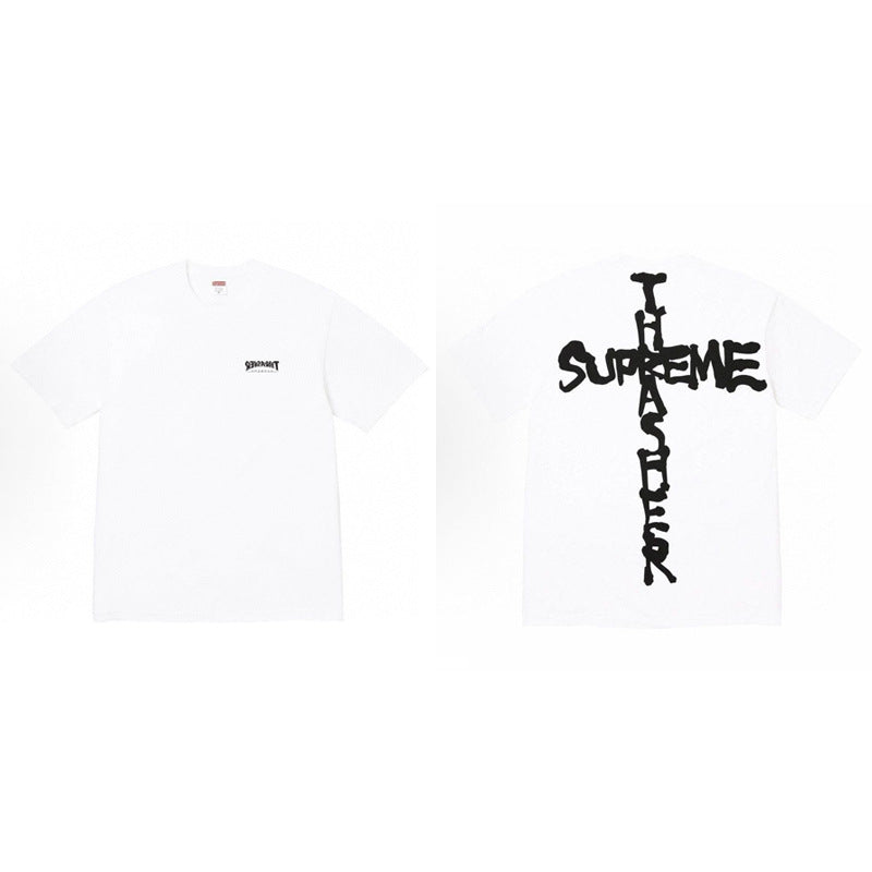 Cross border supply, foreign trade wholesale, trendy brand Supreme, short sleeved American BOX, classic 240g top, T-shirt with half sleeves, 10 (9)